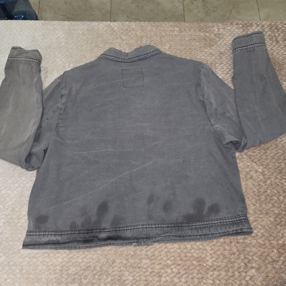 Mossimo Supply Co Denim Jacket XL Patches Button Front Casual Vintage Looks - Picture 8 of 10